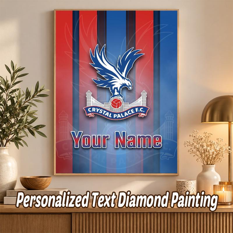 Crystal Palace Custom Name Text 5D Diamond Painting Kit DIY Full Drill Diamond Art Decoration