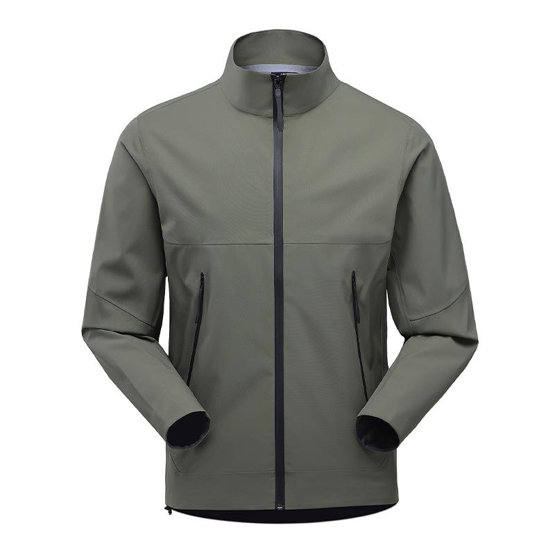 Men's & Women's Trendy Waterproof Windbreaker Jacket with Stand-up Collar for Camping & Mountaineering