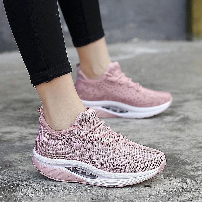 Fashion Spring New High Quali Women Vulcanized Shoes For Women Breathable Light Big Sneakers Non-slip Shoes Woman