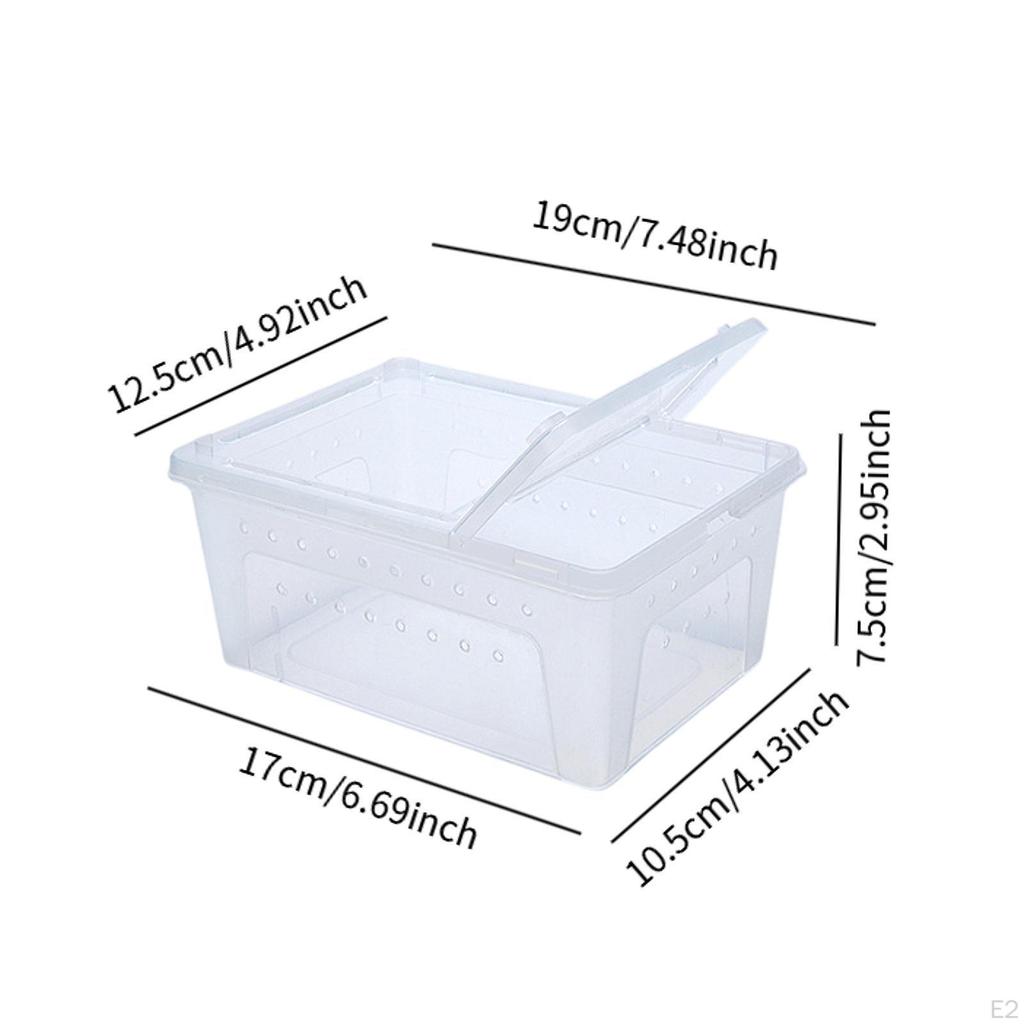 Reptile Breeding Box Animal Habitat Cage Lightweight with Small Vents Turtle Transport Container
