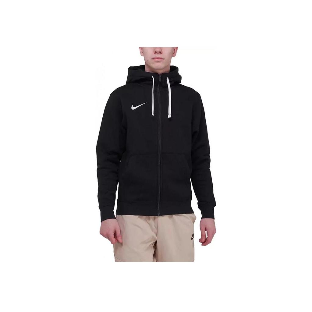 Nike Logo Print Hooded Zipper Long Sleeve Sweatshirt Men sweatshirt Black CW6887-010