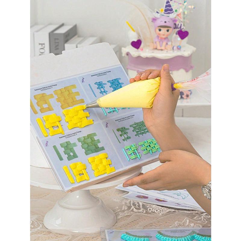 23pcs DIY Baking Model, Piping Practice Drawings, Baking Decorating Tools & Supplies Set