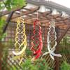 Hangable Radar Reflective Bird Repellent - Silver Spiral Wind Spinner - Effective Bird Deterrent for Gardens Chase Birds