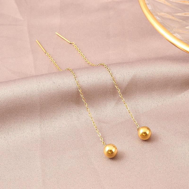 Water Drop Pearl Rhinestone Tassel Earrings