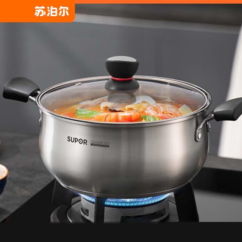 SUPOR Little Red Circle 20cm Stainless Steel Pot