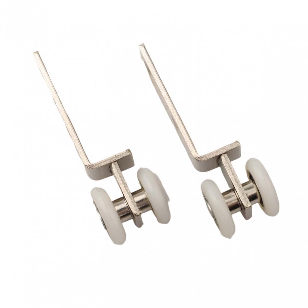 Effortless Sliding Door Hardware with Metal Bearings and Plastic Wheels