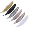 Ethnic Style Metal Feather Bookmark Ins Bookmark Feather Pendants Bookmark  Photography Tools
