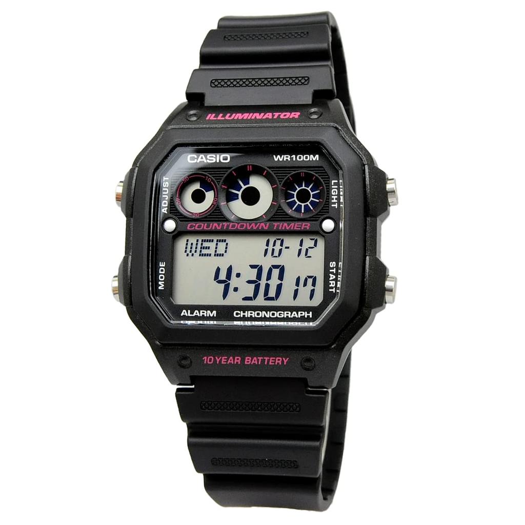 Casio Standard Digital Watch AE-1300WH-1A2V Men's Black Overseas Model [Parallel Import]