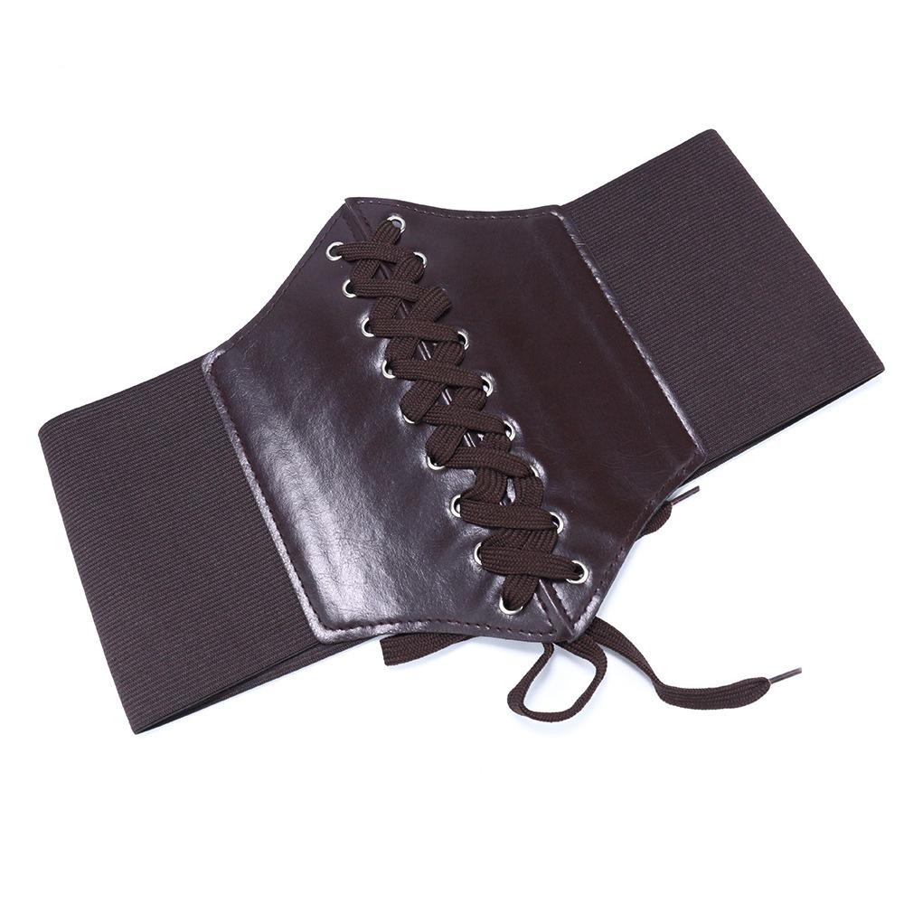 Damen Breiter Taillengürtel Hofstil Riemen Dekorativer Pullover Rock Elastischer Gürtel Gürtel Weiblich