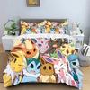 Exquisite 3D Anime Eevees Family Duvet Cover Sets Bedroom Bedding For Boys Kids Teens Girls Quilt Cover Pillowcases Christmas