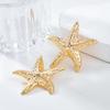 Ocean Style Starfish Earrings: Women's Exaggerated Metal Alloy Beach Accessories