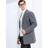 Yilten Men's Wool Blend Mid-length Lapel Coat