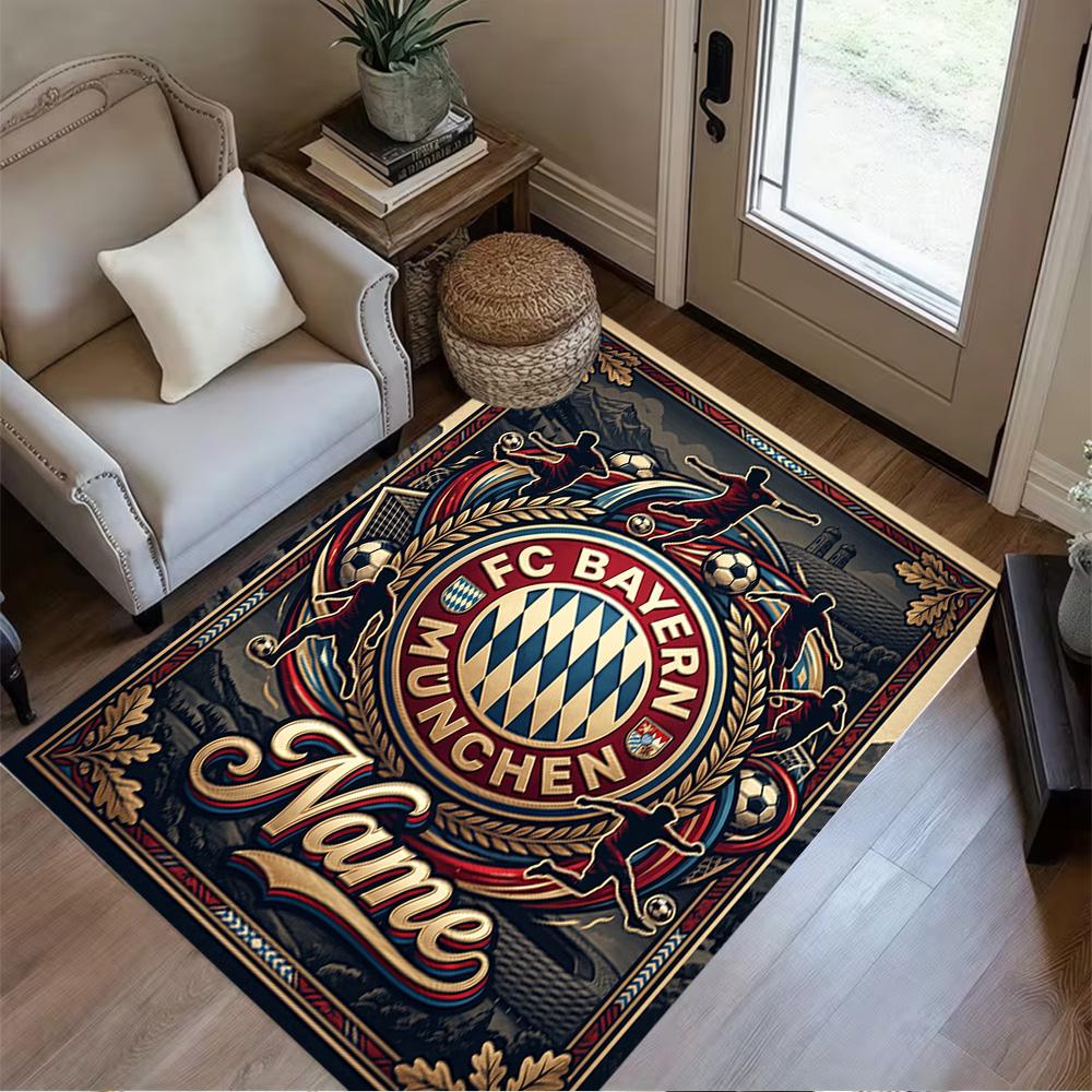 Bayern Munich Soccer Poster Carpet Design for Kitchen Living Rooms Dormitory Dining Room Anti-slip Rug Office home decor Gift for Festivals