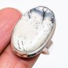 Natürlicher Dendrit-Opal Edelstein 925 Sterling Silber Schmuck Ringgröße 10 AR-16598