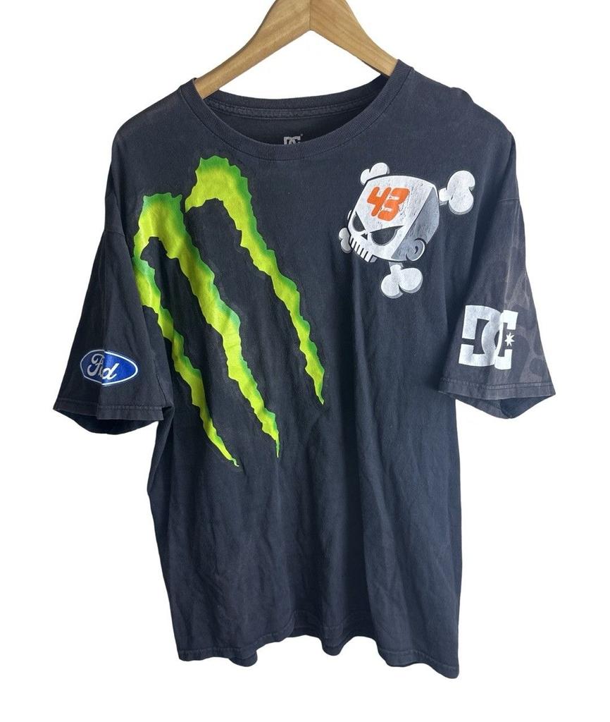 Camiseta Y2K DC Shoes X Monster Energy Ford Ken Block 43 Camiseta de Motocross Talla XL