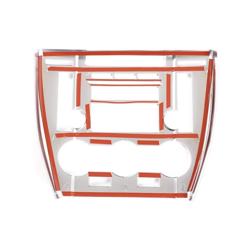 Bil Mittkonsol Luftkonditionering CD-MENY Lägeskontrollpanel Ramlist För Land Rover Freelander 2 2007-2012 Ekträstruktur