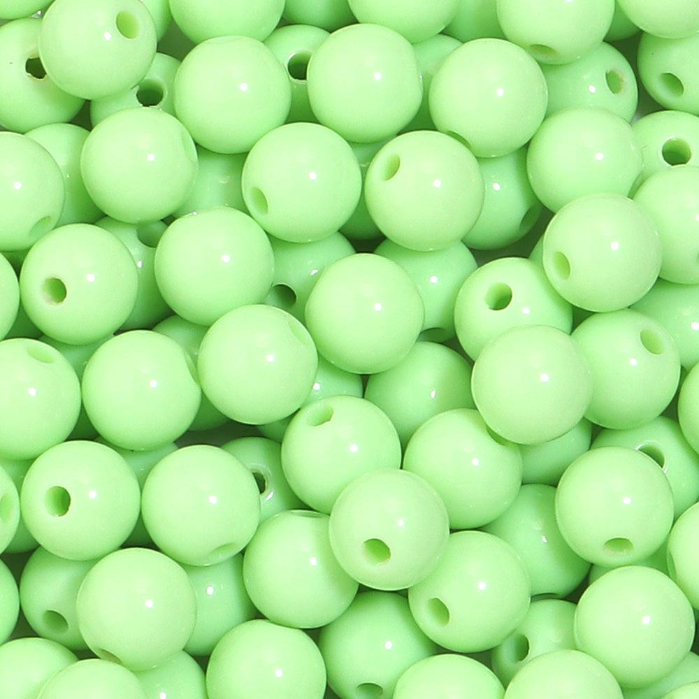 Akrylové Vánoční Série Jednobarevné Kulaté Korálky pro DIY Řetízky na Mobilní Telefon