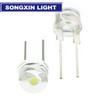 10PCS NEW F8 8mm 0.5W 3.0-3.2V Straw Hat LED White Super Bright LED Lamp Wide Angle Transparent LED Lamp Strawhat LED