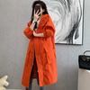 Women's Autumn Solid Color Hooded Casual Mid-length Straight Thin Jacket