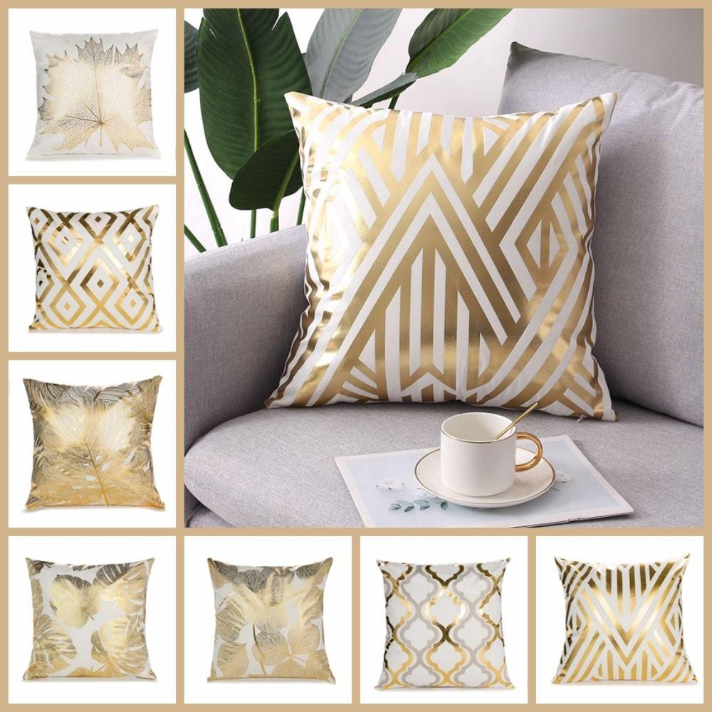 

Golden Pillow Cover 45x45CM Pillowcase Throw Pillow Geometric Cushion Cover Home