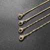 Simple Chain Necklace for Women Gold Water-wave Snake Box Chain Clavicle Choker Jewelry on The Neck C002