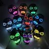Halloween Killer Luminous Mask Led Light Up Skull Mask Glow In The Dark Mask For Party Festival Cosplay Skeleton Killer Supplies