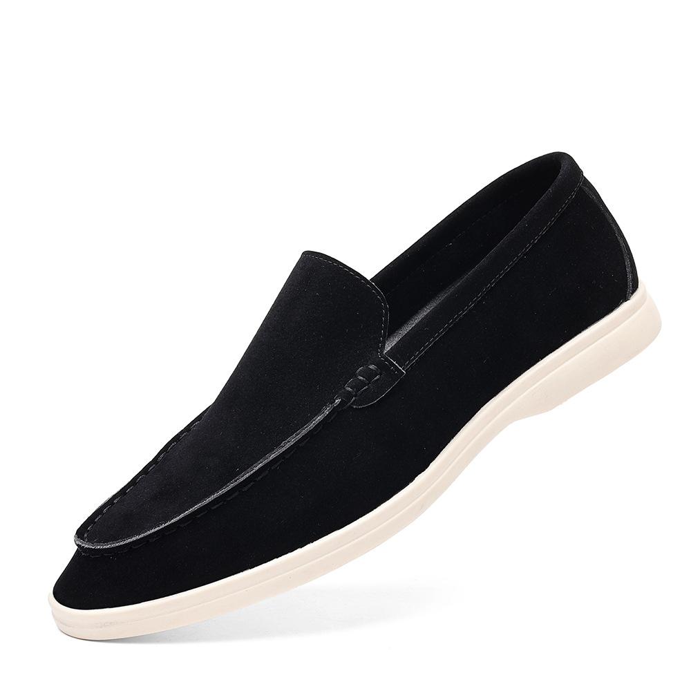 Herren Britischer Stil PU Leder Slipper Slip-On Fahrschuhe Vintage Weiche Sohle Bequeme Lässige Mokassins Rutschfest Mode