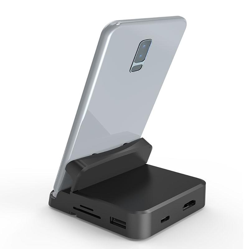 Док-станция-хаб 8 в 1 Type-C, подставка для телефона, станция Dex Pad, док-станция USB-C на HDMI-совместимый, адаптер для зарядки питания для Samsung
