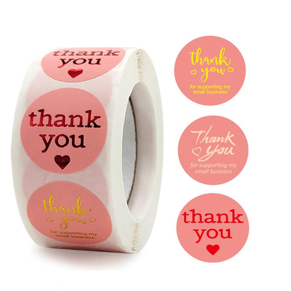100-500pcs Thank You Wedding Decoration Sticker Hot Laser Rainbow Glitter Waterproof Sticker Birthday Party Gift Sealing Glue