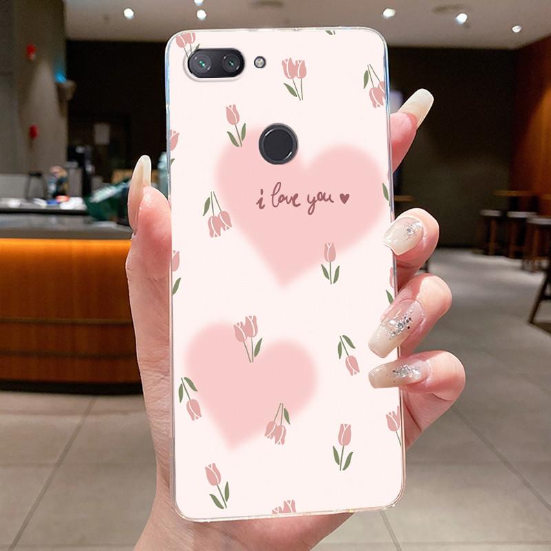 Phone Case For Xiaomi Mi 8 Lite Butterfly Bow Protective Casing Transparent Funda Shockproof Capa Shell Soft Silicone TPU Cover