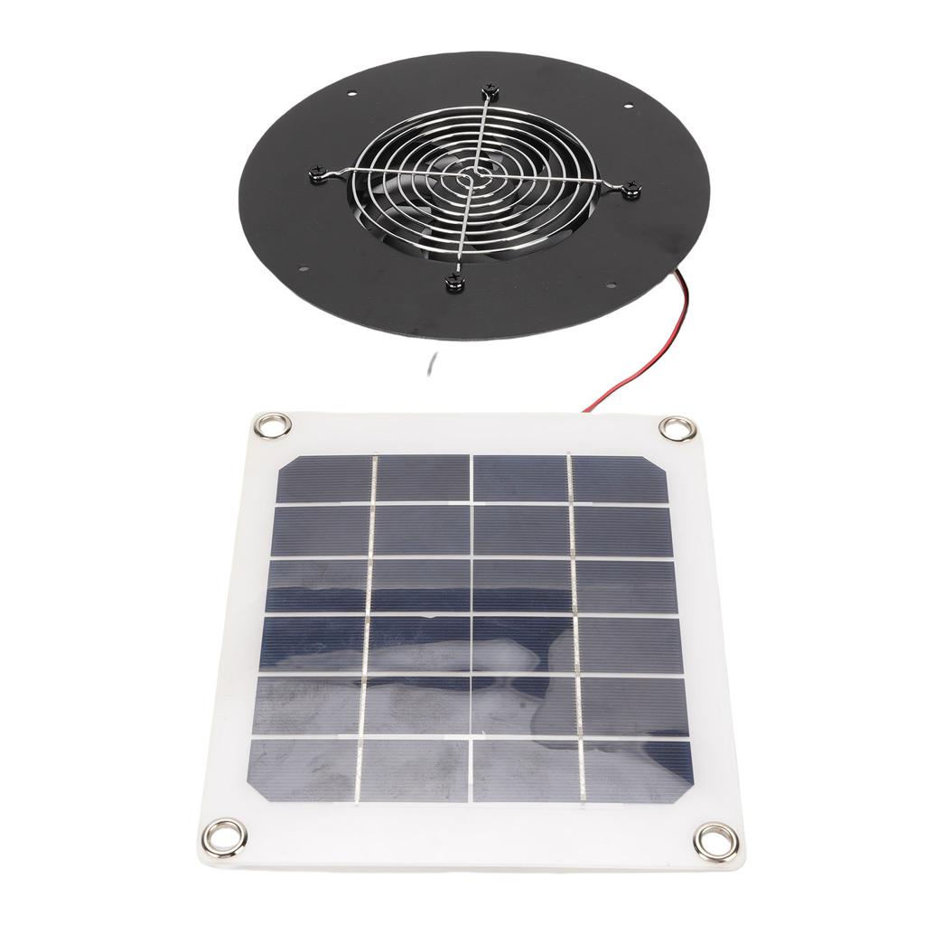 Solarbetriebener Abluftventilator 10W Monokristallines Silizium Solarpanel Runder Lüfterbausatz für Haustierhaus