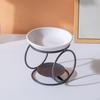 Ceramic Oil Melt Burner Home Decor Aroma Furnace Metal Frame for Yoga Bedroom Meditation