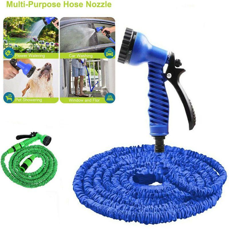 Garden Expandable Hose Pipe Spray Gun Watering Gun Plants Car 25ft200ft Wash