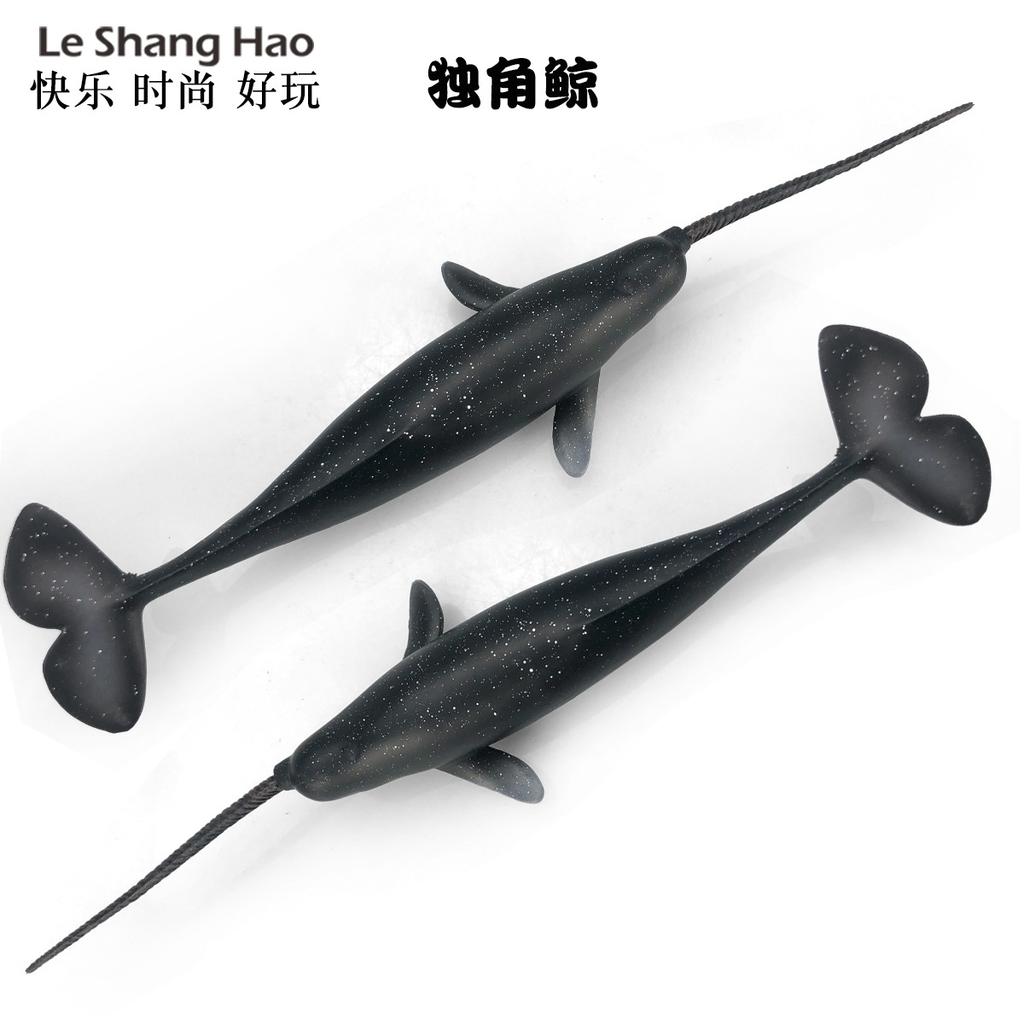 Ocean Animal Model, Solid Realistic Whale Narwhal Plastic Figure Toy
