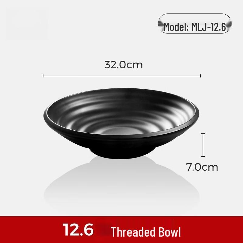 12.6-inch Threaded Melamine Noodle Bowl