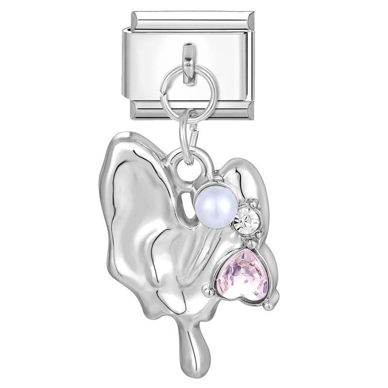 Italian Charm Bracelet Charms Dreamy Moon Butterfly Starfish Shell Pendant Diy Removable Module Link Bracelet Accessories Gifts