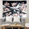 Custom Name Stray Kids Print Tapestry, Backdrop, Easy Setup, Ideal for Bedroom, Office & Living Room, with Aesthetic Wall Hanging Decor.