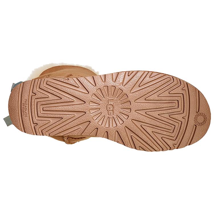 UGG Bailry Bow II Shimmer Sheepskin Thermal Crew Snow Boots Women's Brown 1102937-CHE