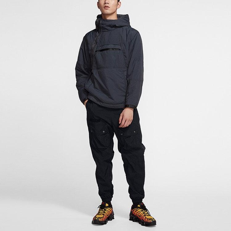 Nike Tech Pack Solid Warm Hooded Sports Cotton Jacket Men Outerwear Charcoal-Black BV4790-060