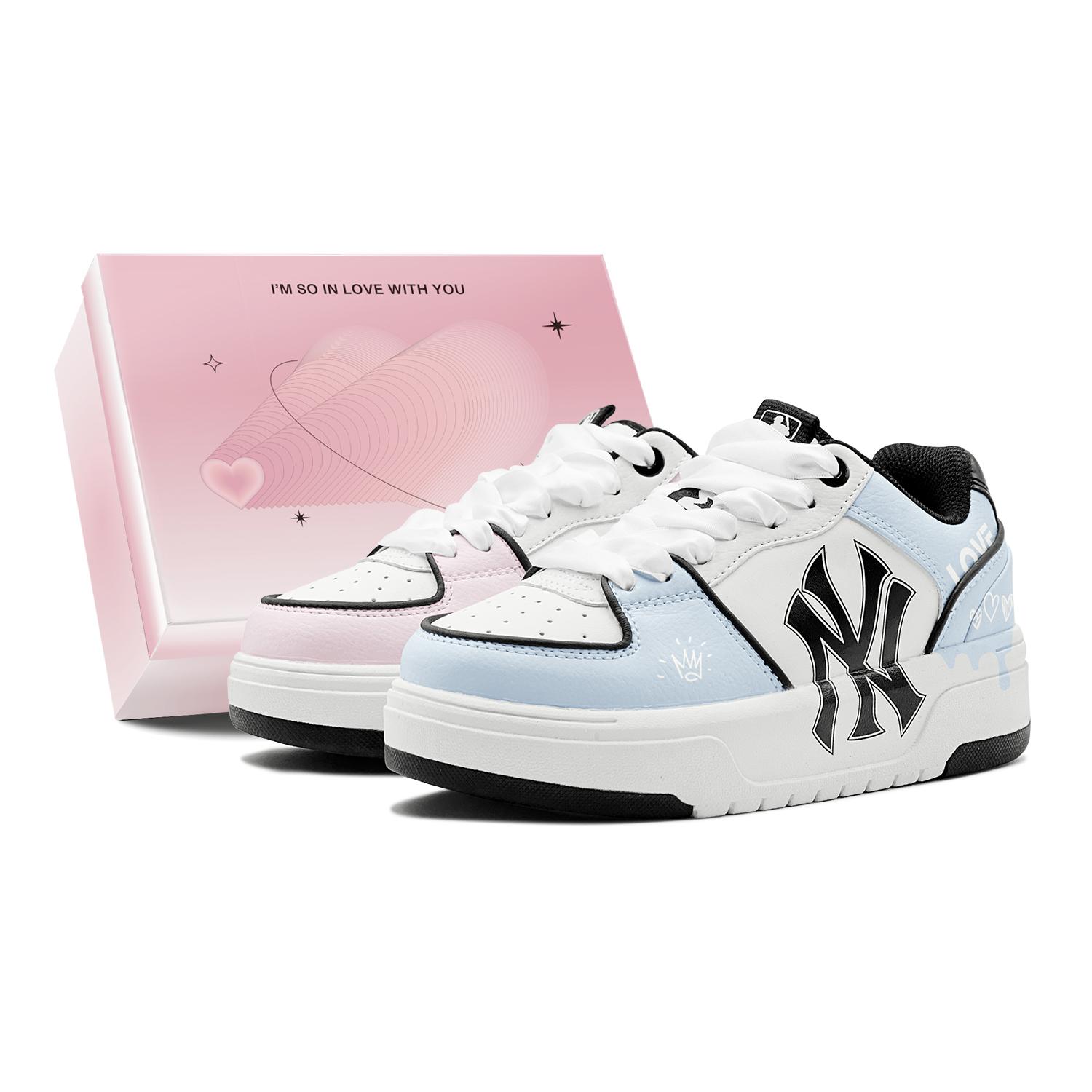 

MLB Chunky Liner Summer Travel, Romantic, Blue Pink Mismatched Sweetheart Low top Skateboard Shoes Unisex Pink Blue 3ASXCA12N-50WHS(TeamS-) 40.5