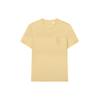 Sports Casual Skin-Friendly Knitted Round Neck Short Sleeve T-Shirt Men Tops Crystal-Yellow F11M218104FYE