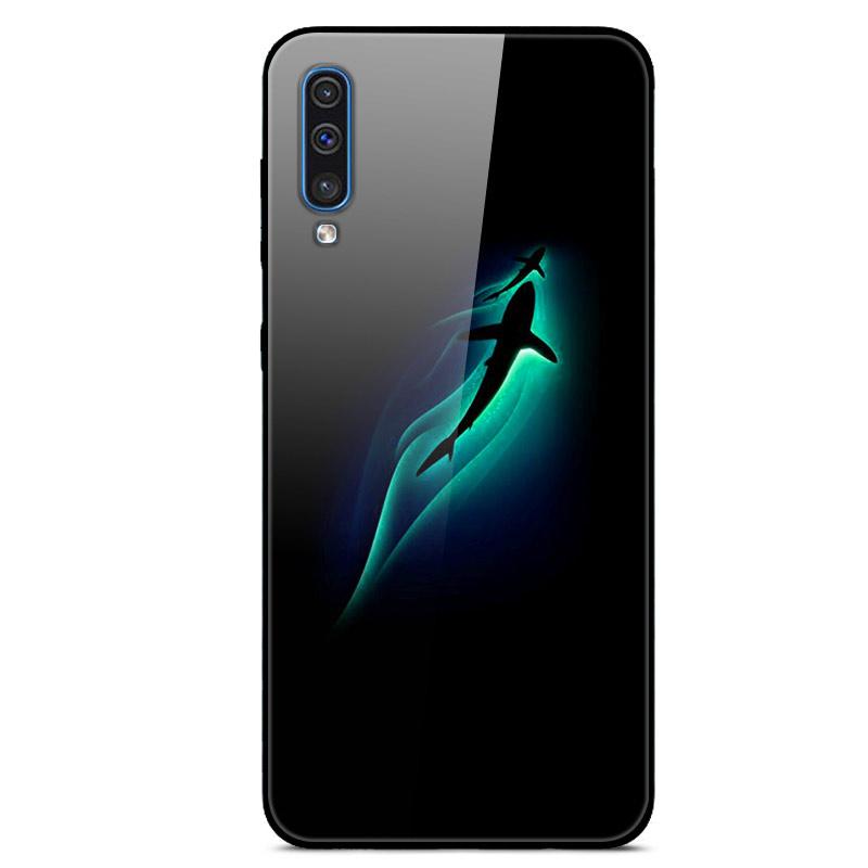 For Samsung A50 Case A51 Tempered Glass Planet Space Cover Glass Back Case for Samsung Galaxy A50S A51 A50 A 50 Fundas Coque