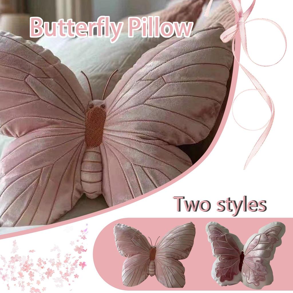 Butterfly Pillow Cushion Plush Toy Girl Pillow Doll Home Aestheticc Pillow