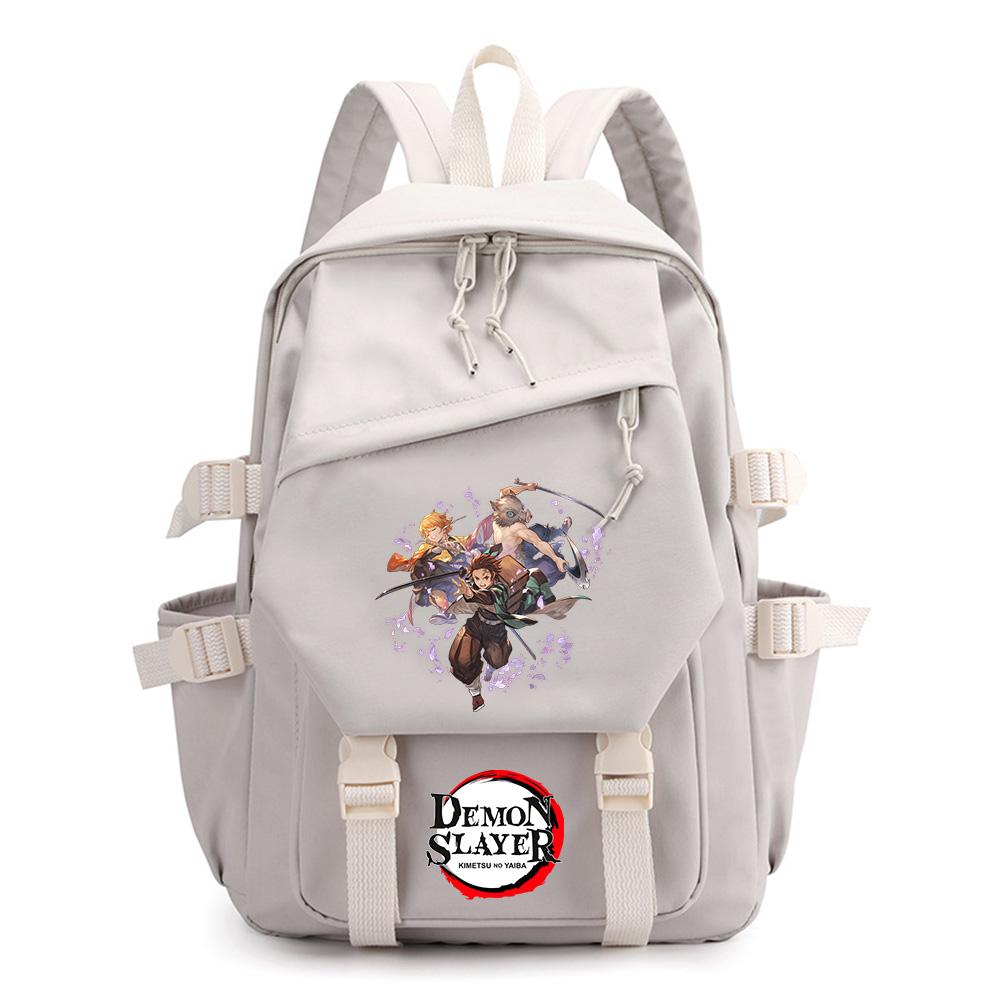 Sac à dos imprimé Demon Slayer pour adolescent étudiant Rentrée scolaire Sac à livres Femme Grande capacité Imperméable Sac de voyage