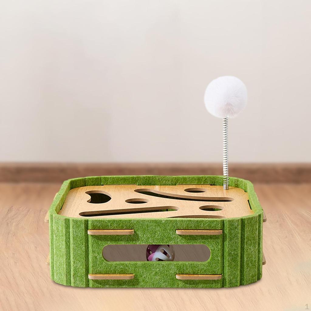 Jucărie Zgârietor pentru Pisici, Circuit cu Bile, Scândură Zgârietoare, Pad Zgârietor pentru Antrenament Pisoi de Interior