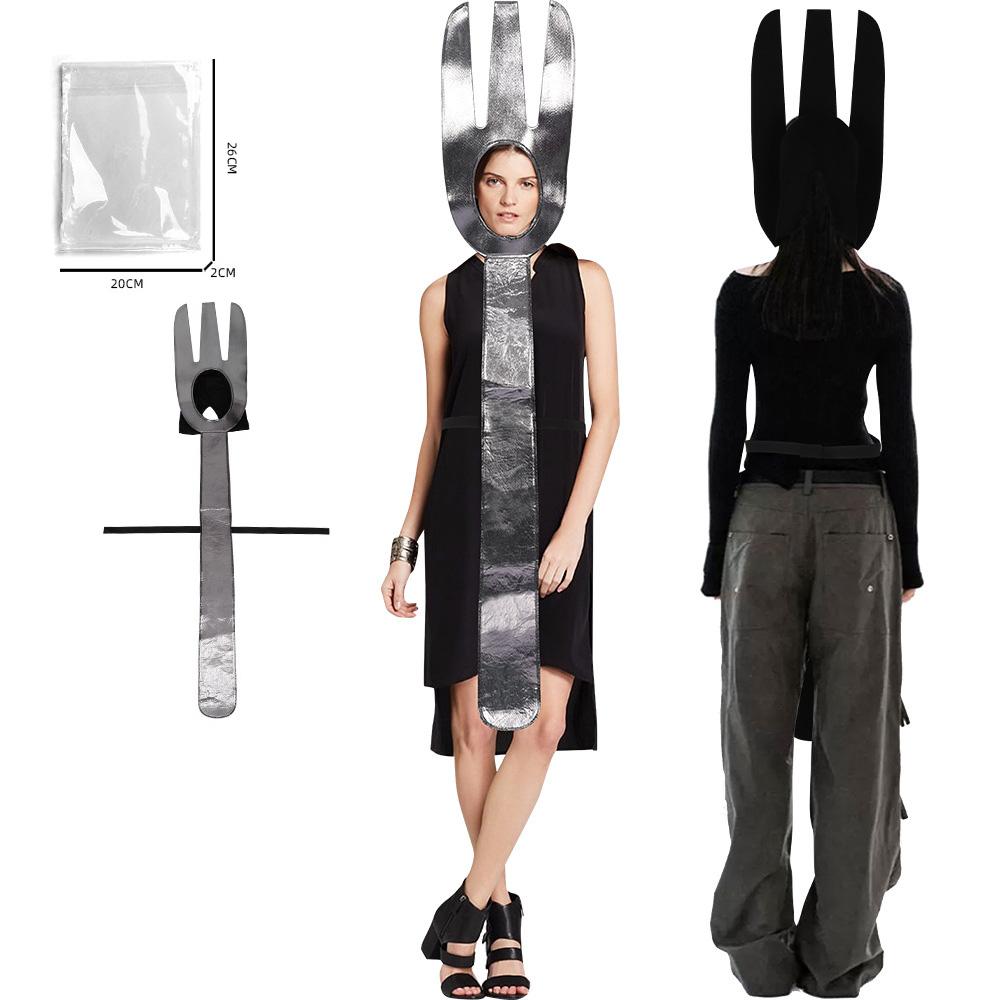 

Забавный костюм вилки для ролевых игр, для взрослых One size fits all adults серебряный
