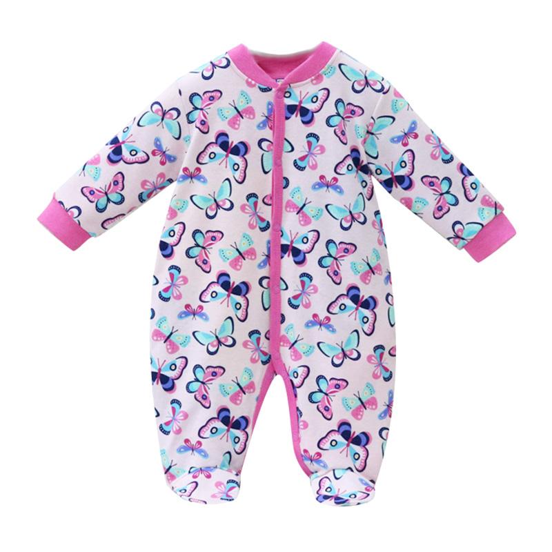 

Комбинезоны с длинными рукавами для мальчиков и девочек из чистого хлопка Детские костюмы Летняя и осенняя одежда Одежда для новорожденных Новый стиль 6M 3/6