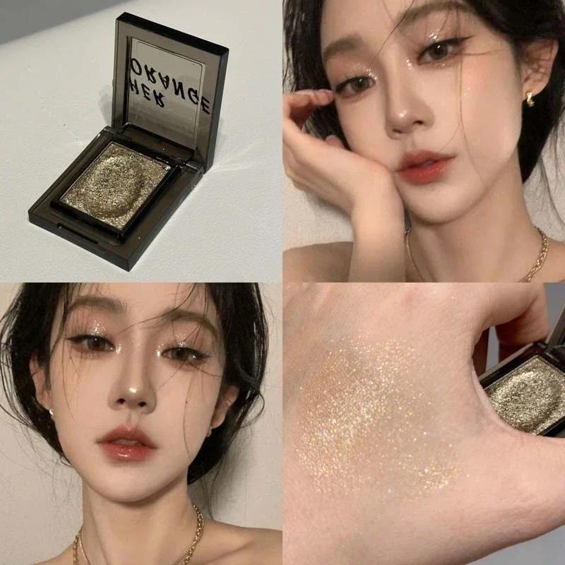 

Зеленые тени для век Хамелеон Металлические Дымчатые Монохромные тени для век Палитра матовых жемчужных блесток Земляно-серый Многоцветный макияж глаз