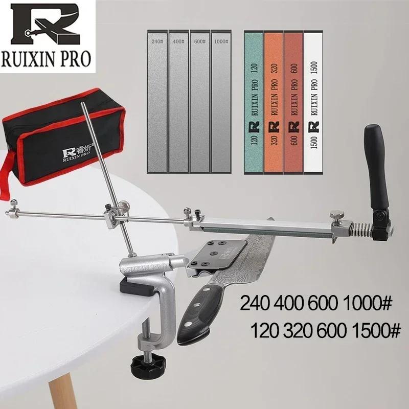 

2024Новинка RUIXIN точилка для ножей с фиксированным углом, металлический материал, система заточки, точильный камень, шлифовальные камни, шлифовальные кухонные инструменты Ships within 24 hour