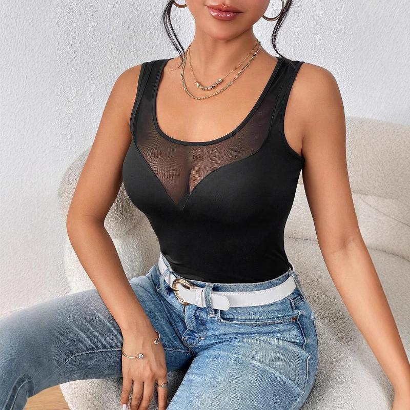 

European and American summer seamless patchwork suspender thin back sexy jumpsuit L чорний